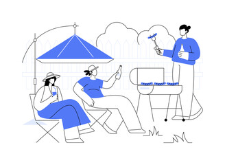 Chilling with friends isolated cartoon vector illustrations.