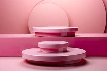 Product Podium - Pink Podium, Pink Background
