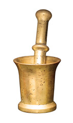 metal Copper mortar and pestle