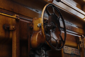 Locomotive vintage train parts wheel latch