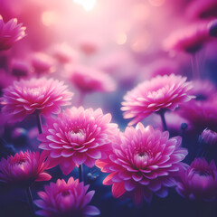  a visually stunning background featuring beautiful pink flowers in full bloom, Generative Ai