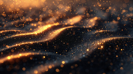 black and golden sand abstract background