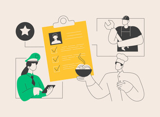 Alternative civilian service abstract concept vector illustration.