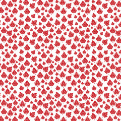 Canada. Maple leaf on a white background. Seamless texture