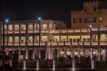 Doha, Qatar, May 01,2023 : View on Arabian horse in the old market called 