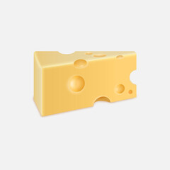 cheese isolated on white