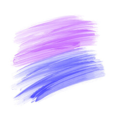 Rainbow Brush Strokes on transparent background.
