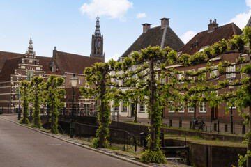 Cityscape of the medieval city of Amersfoort in the Netherlands.