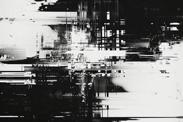 White Glitch Impact: Video effects featuring impactful white glitch elements paired with minimal black accents, creating a visually striking composition