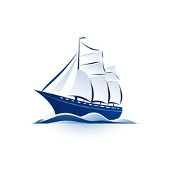 minimalistic Ship logo illustration