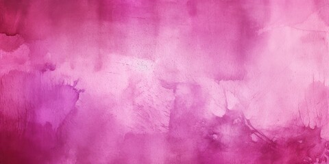 Magenta watercolor abstract painted background on vintage paper background