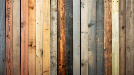 Wood plank pieces in vertical alignment, wooden wall background