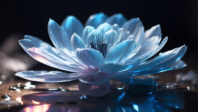blue flower on black background white water lily lotus flower in the garden lotus flower in the garden blue water lily
