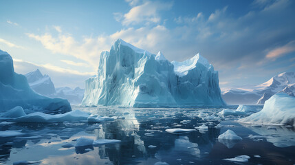 Large Iceberg in the North Sea - obrazy, fototapety, plakaty
