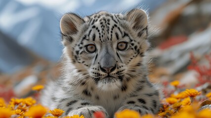 View of Snow Leopards