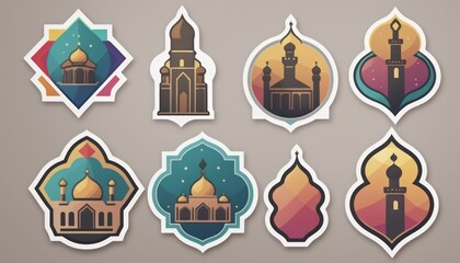 illustration of a set of icons mosque. icon set Ramadan or Ramadhan. icon set vector mosque. Ramadhan icons set promotion. benner. poster. Islamic. ikon masjid. 4k high quality. idea mosque Ramadan