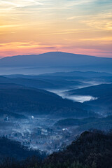 sunrise over the mountains