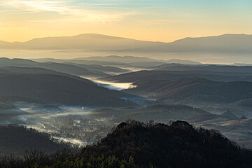 sunrise over the mountains
