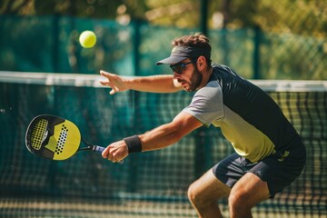A player of paddle tennis