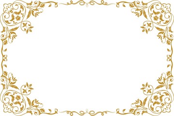 Simple and floral horizontal frame and border, 
