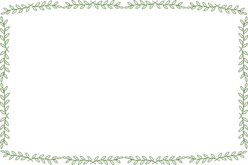 Simple and floral horizontal frame and border, 