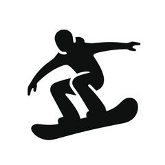 snowboarder jumping silhouette