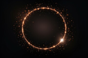 Onyx moonbeam glitter circle of light shine sparkles and rose gold moonlight spark particle