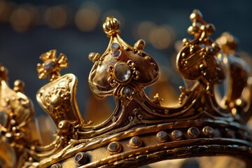 Golden, Majestic Crown Emblazoned with Royalty