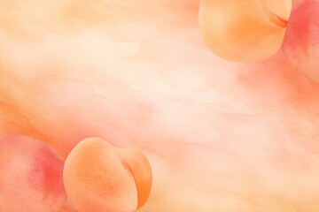 Peach watercolor abstract painted background on vintage paper background