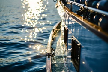 Fotobehang Cruising Through Tranquil Waters, Embarking on a Voyage © Emanuel