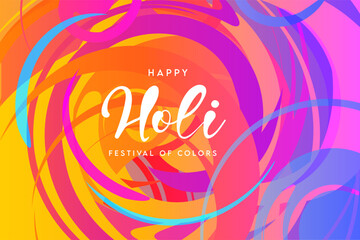 Happy Holi Festival, festival of colors. Colorful concept design, banner and background. Vector illustration - 719641562