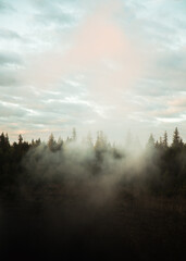 fog in the mountains