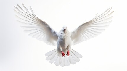 Obraz premium Symbol of Peace: Dove on a clean white background