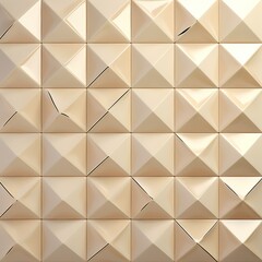 Polished semigloss wall background with tiles triangular tile background with 3D beige blocks