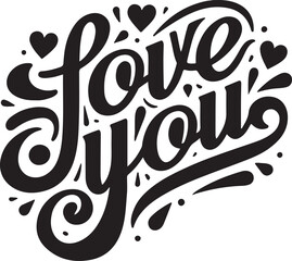 Love you typography design