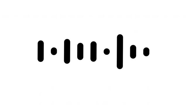 Abstract wave motion equalizer. Digital interface element. Seamless loop