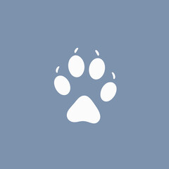 Tapir animal footprint line icon