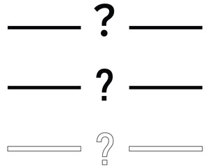 Question mark divider horizontal