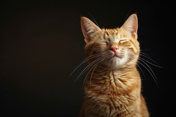 Fototapeta premium Close-up of Cat With Closed Eyes