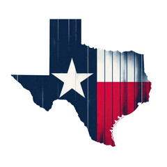 Silhouette of the State of Texas with Texas flag, Lone Star Rebellion.