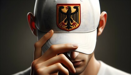 Broderie sur casquette : Symbole de l'Allemagne - Supporter