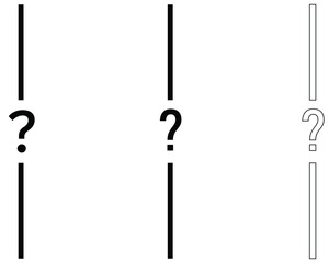 Question mark divider horizontal collection