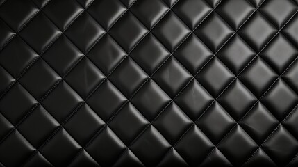Elegant black leather texture with stylish captions as a versatile background for design projects