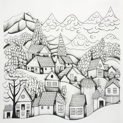 Naklejka premium Coloring book for children depicting aberkutka