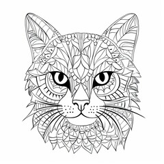 Coloring book for children depicting acat