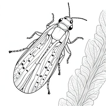 Coloring book for children depicting acaddisfly
