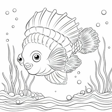 Coloring book for children depicting achristmas tree worm