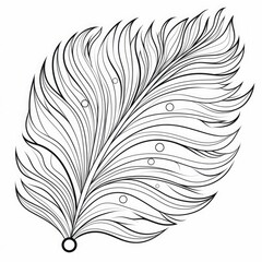 Coloring book for children depicting asea feather