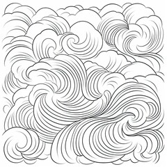 Coloring book for children depicting asea plume