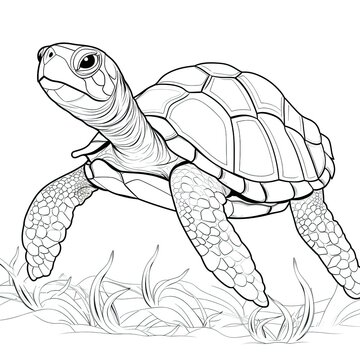 Coloring book for children depicting aterrapin